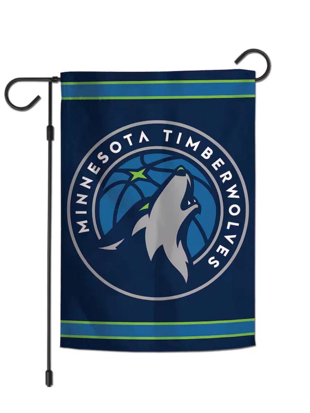 Minnesota Timberwolves Garden Flag - Navy Blue & Gray